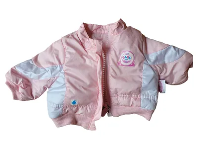 BABY born Puppenkleidung Jacke Rosa Weiß Winterjacke Puppenjacke