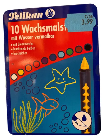 Pelikan Buntstifte Set Wachsmalstifte Bienenwachs wasserlöslich 10er
