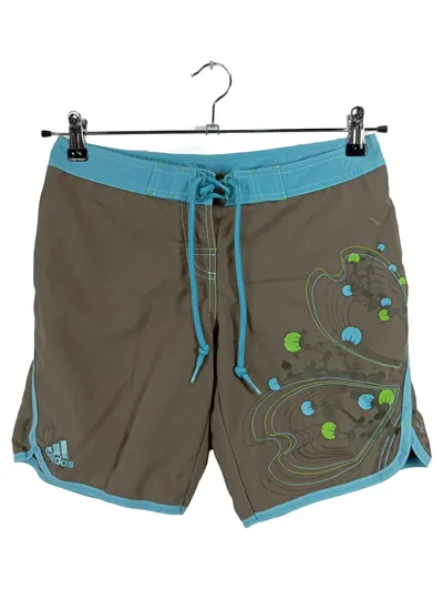 Adidas Damen Badeshorts Boardshorts Gr. 36/S Braun Türkis Muster