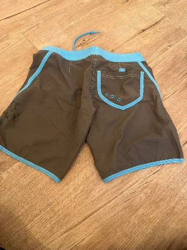 Adidas Damen Badeshorts Boardshorts Gr. 36/S Braun Türkis Muster