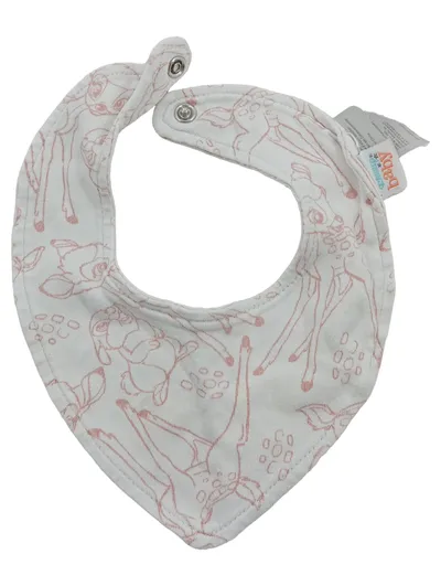 Disney Baby Lätzchen Bambi Halstuch Dreieckstuch Weiß Rosa