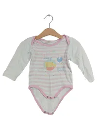 Disney Baby Langarm-Body Winnie Pooh Gr. 74/80 Rosa Gestreift 1