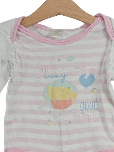 Disney Baby Langarm-Body Winnie Pooh Gr. 74/80 Rosa Gestreift