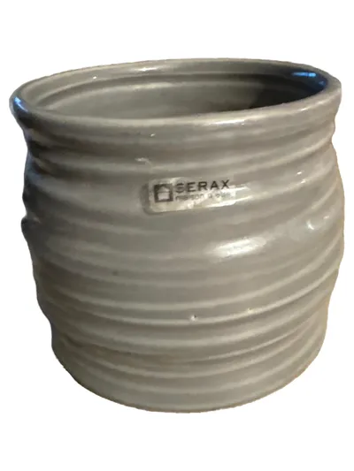 Serax Übertopf Porzellan Grau Modern Skandinavisch 13x11cm maison d'être
