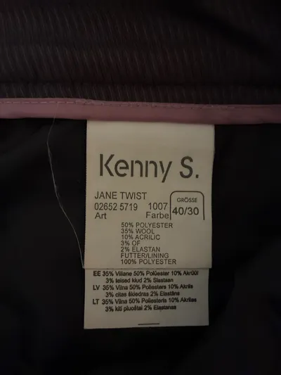Kenny S. Stoffhose Damen Grau Meliert Business Klassisch Gr. 40 L31