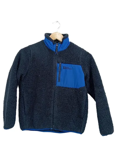 Jack Wolfskin Fleecejacke Kinder Gr. 140 Blau Sherpa Outdoor