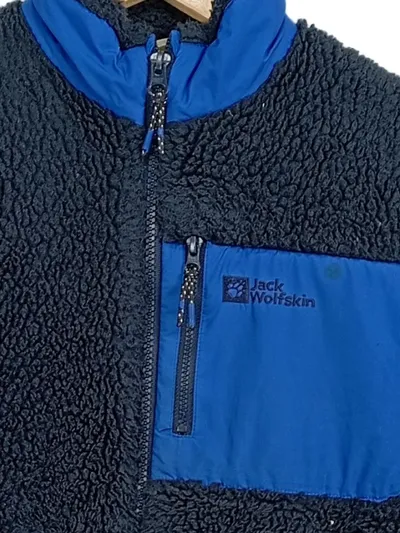 Jack Wolfskin Fleecejacke Kinder Gr. 140 Blau Sherpa Outdoor