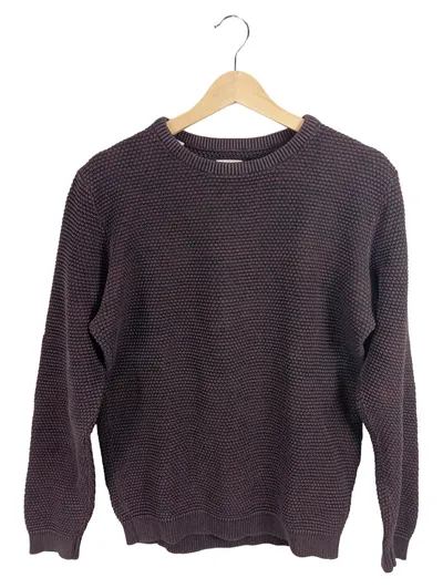 Selected Homme Pullover Herren Strukturmuster Braun Baumwolle Gr. M