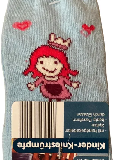 Alive Kinder Kniestrümpfe Gr. 19-22 Prinzessin Motiv Hellblau Rosa NEU