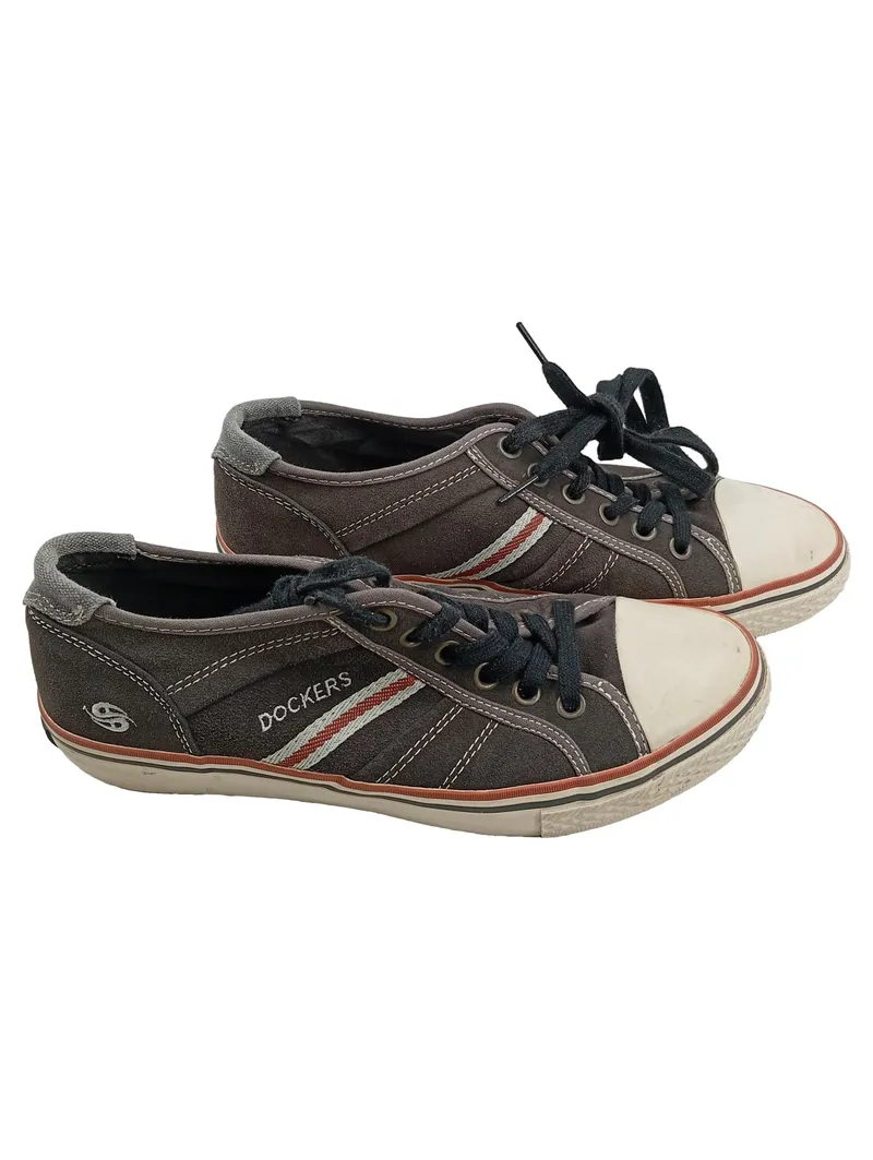 Dockers by Gerli Herren Sneaker Schnürschuhe Gr. 41 Grau Canvas Freizeit 1
