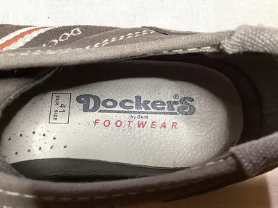 Dockers by Gerli Herren Sneaker Schnürschuhe Gr. 41 Grau Canvas Freizeit