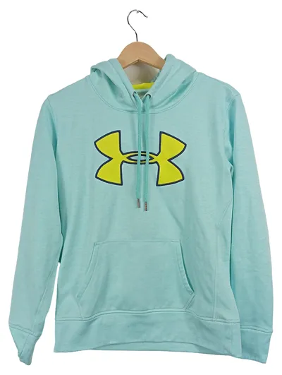 Under Armour Damen Kapuzenpullover Hoodie Logo Print Türkis S