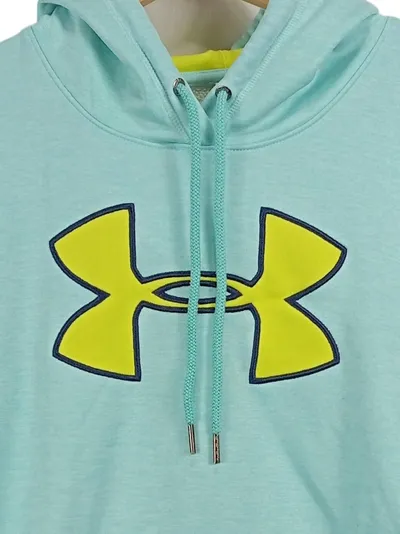 Under Armour Damen Kapuzenpullover Hoodie Logo Print Türkis S