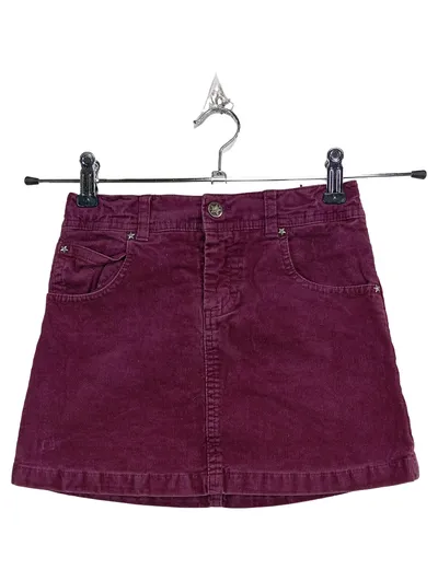 Tchibo Kids Cordrock Mädchen Gr. 122/128 Lila Minirock Cord