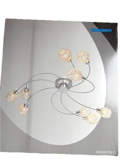 Tween Light Manstero Deckenleuchte Metall Silber 62cm Modern Abstrakt