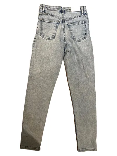 Mango MNG Denim Mom Jeans Damen Gr. 32 Hellblau High Waist