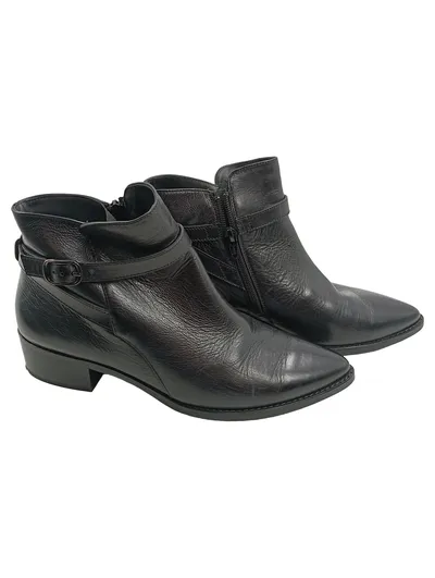 Paul Green Damen Stiefeletten Leder Schwarz Gr. 39 Ankle Boots