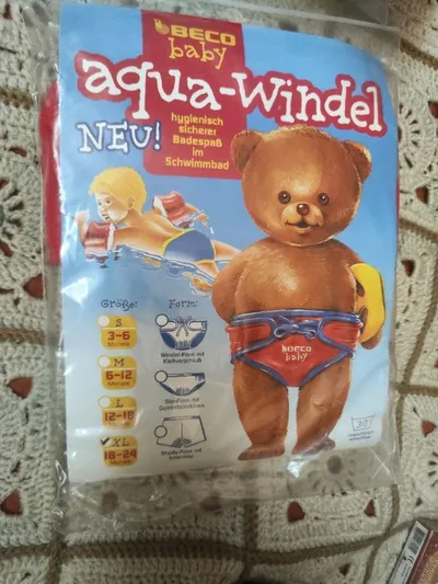 BECO Baby Aqua-Windel Schwimmwindel Gr. XL 18-24 Monate Rot NEU