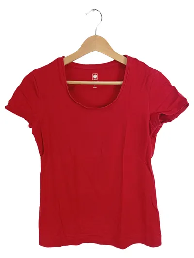 Engelbert Strauss Damen T-Shirt Rot Gr. S Basic Baumwolle Kurzarm Arbeit