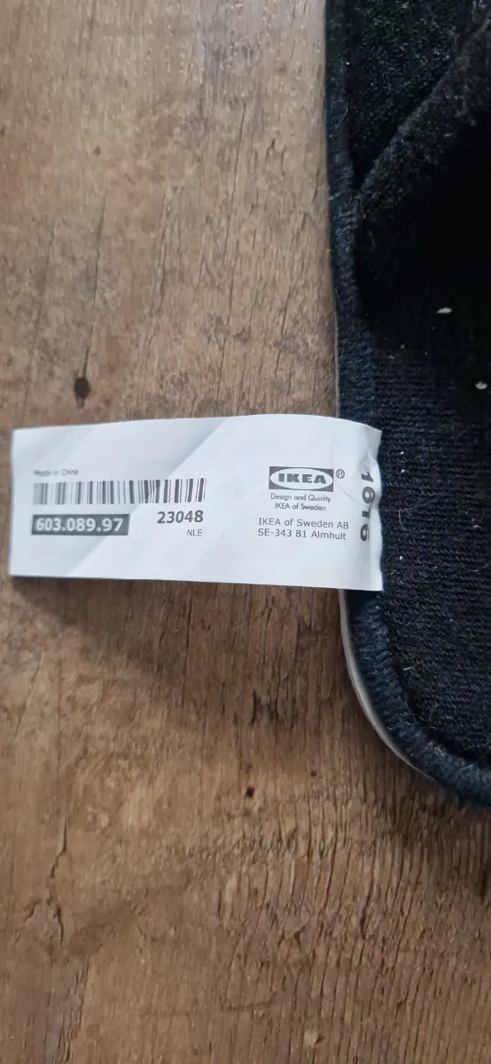 IKEA Damen Hausschuhe Gr. 36 Schwarz Textil Slip-On Hausschuh Pantoffel 4