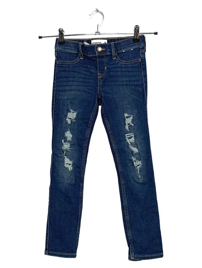 Abercrombie Kids Destroyed Jeans Mädchen Gr. 128 7/8 Blau Jeggings