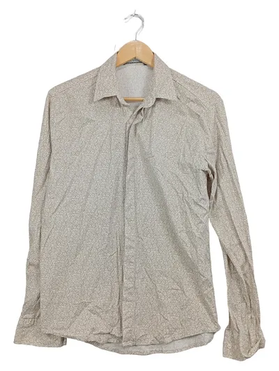Marrakech Herren Freizeithemd Blumenmuster Beige Gr. XL Baumwolle