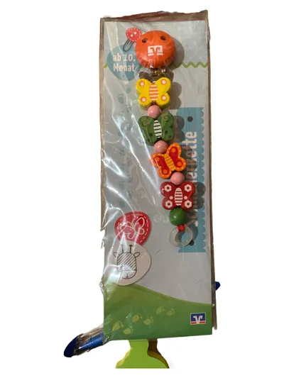 Volksbanken Raiffeisenbanken Schnullerkette Holz Schmetterling 19 cm Kinder