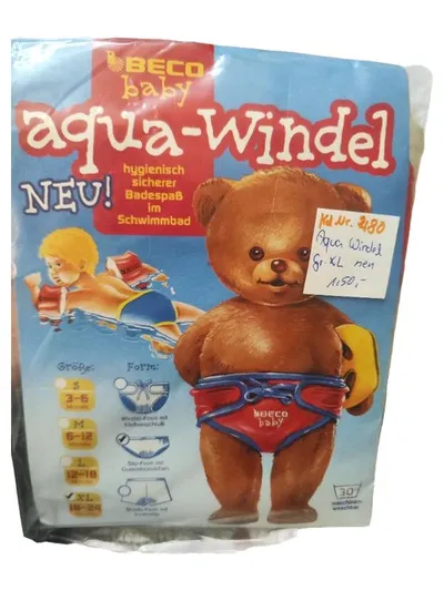 BECO Baby Aqua-Windel Schwimmwindel Gr. XL 18-24 Monate Rot NEU