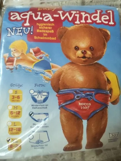 BECO Baby Aqua-Windel Schwimmwindel Gr. XL 18-24 Monate Rot