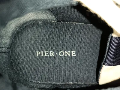 Pier One Sneaker Low Herren Gr. 40 Weiß Blau Canvas Casual