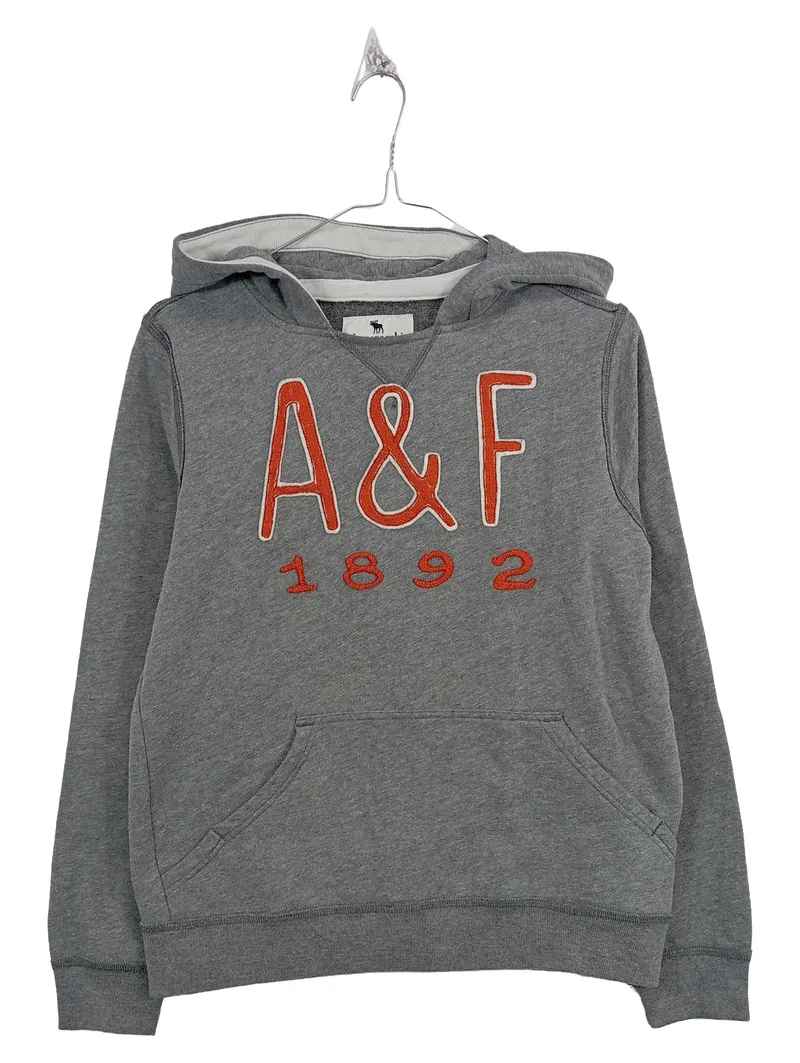 Abercrombie Kids Kapuzenpullover Gr. 158 13-14 Jahre Grau A&F Hoodie 1