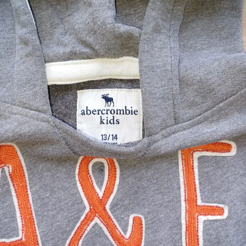 Abercrombie Kids Kapuzenpullover Gr. 158 13-14 Jahre Grau A&F Hoodie 4