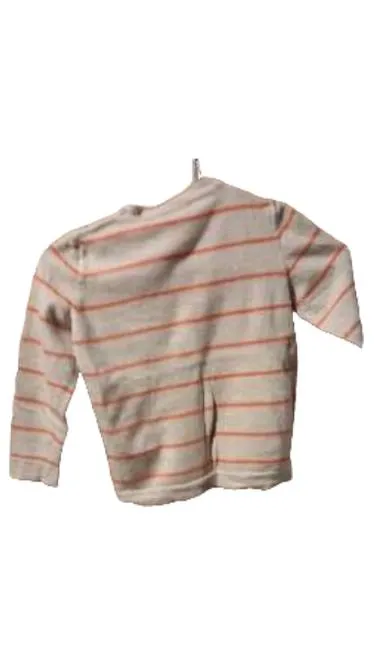 Brunello Cucinelli Kinder Langarmshirt Kaschmir Gr. 6/116 Beige Gestreift