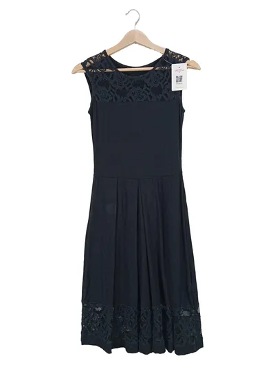 Anna Field Spitzenkleid Damen Midikleid Ärmellos Schwarz Gr. 36/S