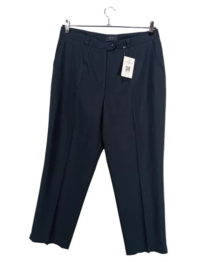 BRAX Damen Anzughose Business Hose Gr. 44 Blau Wolle Polyester