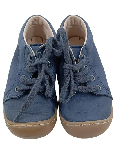 Bopy Lauflernschuhe Kinder Jungen Gr. 20 Blau Leder Schnürschuhe