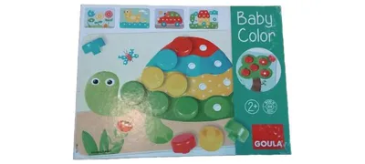 Goula Baby Color Steckspiel Schildkröte Holz Mehrfarbig ab 2 Jahre