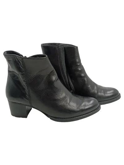 Paul Green Stiefeletten Damen Leder Schwarz Gr. 36,5 Absatz 5cm