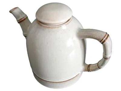 Friesland Decor Asia Kaffeekanne Keramik Beige Bambus 18cm
