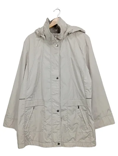 Malva Damen Leichte Jacke Kapuze Beige Gr. 48 Frühling Sommer Polyester