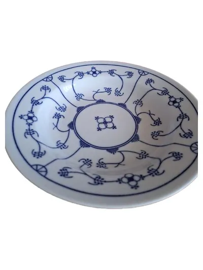 Jäger Eisenberg Porzellan Teller Indisch Blau Strohblume DDR 22cm