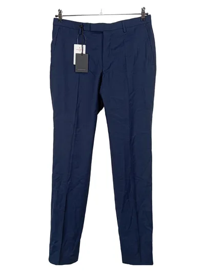 Baldessarini Anzughose Herren Blau Gr. 98 Wolle Business Klassisch Uni