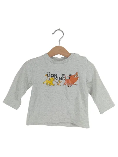 Disney Baby Langarmshirt König der Löwen Simba Pumbaa Gr. 74 Grau
