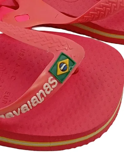 Havaianas Baby Brasil Logo Sandalen Kinder Gr. 23 Pink Zehentrenner