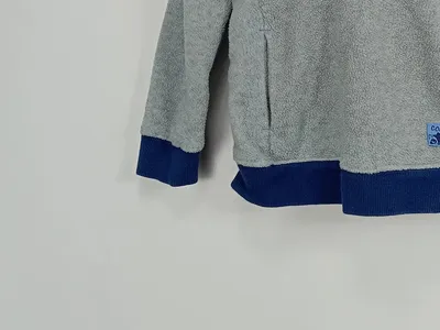 ergee Fleecepullover Kinder Kapuze Langarm Uni Grau Gr. 86