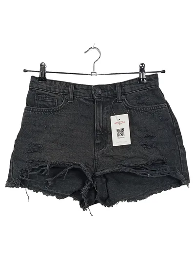 Terranova Damen Jeans Shorts Destroyed Look Schwarz Gr. 38 W27