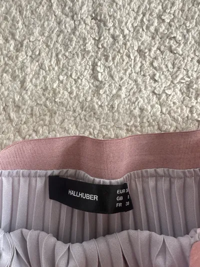 Hallhuber Damen Plisseerock Faltenrock Rosa Gr. 36 Midi Elegant