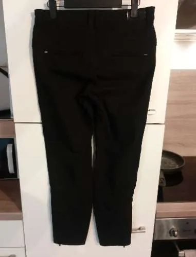 CAMBIO Jeans Damen Stoffhose Schwarz Gr. 38 Reißverschluss Detail 6