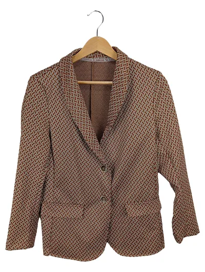 Heimatliebe Blazer Damen Klassisch Geometrisch Braun Gr. 38 M Business