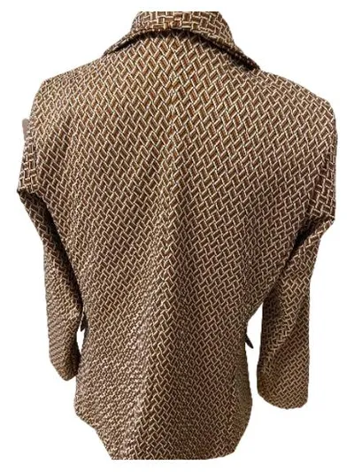 Heimatliebe Blazer Damen Klassisch Geometrisch Braun Gr. 38 M Business
